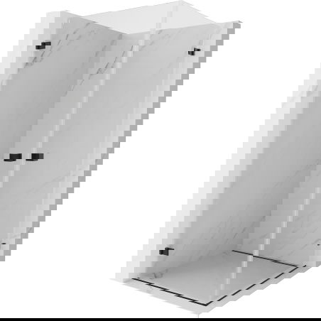 Mexen Lunar-B Duo dušo kabina, atveriama, 95 x 95 cm, skaidri, juoda - 832-095L-095P-70-00