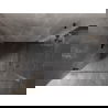 Mexen Lunar-B Duo berėmės dušo kabinos 100 x 95 cm, skaidri, juoda - 832-100L-095P-70-00