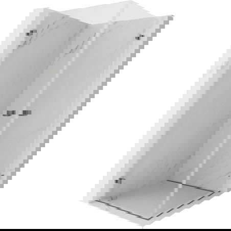 Mexen Lunar-B Duo dušo kabina mėnulio 70 x 70 cm, skaidrus, pistoletinis metalas - 832-070L-070P-95-00