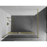 Mexen Kioto+ dušo sienelė su lentyna Walk-in 90 x 200 cm, permatoma/šerkšnas, auksinė - 800-090-121-50-35