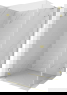 Mexen Lunar-B L vyšukama dušo kabina kairė 90 x 70 cm, skaidri, auksinė šlifuota - 832L-090-070-55-00-L