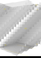 Mexen Lunar-B L dušo kabina, vyraukiama kairė 95 x 90 cm, skaidri, auksinė matinė - 832L-095-090-55-00-L