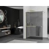 Mexen Kioto+ dušo pertvara su lentyna Walk-in 90 x 200 cm, grafitas, auksas - 800-090-121-50-40
