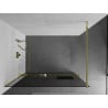 Mexen Kioto+ dušo pertvara su lentyna Walk-in 90 x 200 cm, grafitas, auksas - 800-090-121-50-40