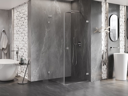 Mexen Lunar-B L varstoma dešininė dušo kabina 70 x 70 cm, permatomas, chromas - 832L-070-070-01-00-P