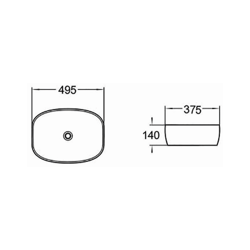 Mexen Editta pastatoma kriauklė 49 x 37 cm, pilkas akmuo - 21384962