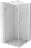 Mexen Lunar-B Duo atveriama dušo kabina 80 x 80 cm, skaidri, šlifuotas nikelis - 832-080L-080P-97-00