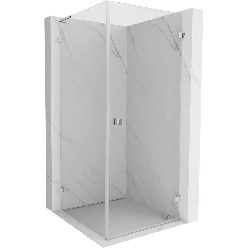 Mexen Lunar-B L dušinės kabinos durys, dešinė 80 x 80 cm, skaidrios, chromuotos - 832L-080-080-01-00-P