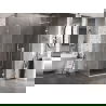 Mexen Lunar-B L dešinysis dušo kabinos duris 100 x 80 cm, skaidrus, baltas - 832L-100-080-20-00-P