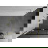 Mexen Kioto+ dušo sienelė su lentyna ir bėgeliu 120 x 200 cm, Skaidrus/Juodas raštas 8 mm, Auksinė - 800-120-121-50-78