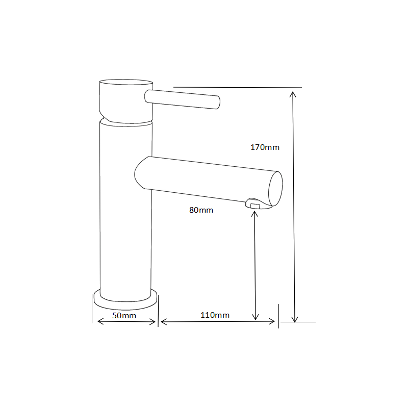Mexen Elba praustuvas maišytuvas, juodas - 74100-70