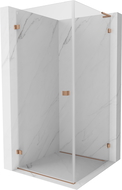 Mexen Lunar-B L dušo kabina atveriama kairė 80 x 80 cm, permatomas, šlifuotas varis - 832L-080-080-65-00-L