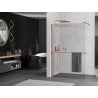 Mexen Kioto+ dušo siena su Walk-in lentyna 70 x 200 cm, skaidri, rožinis auksas - 800-070-121-60-00