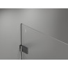 Mexen Lunar-B L kairiosios pusės dušo kabina 85 x 80 cm, skaidri, šlifuota ginklų pilka - 832L-085-080-66-00-L