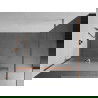 Mexen Kioto+ dušo sienelė su lentyna ir bėgeliu 70 x 200 cm, Šerkšnas 8 mm, Rožinio aukso - 800-070-121-60-30