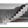 Mexen Kioto+ dušo sienelė su lentyna ir bėgeliu 90 x 200 cm, Skaidrus/Šerkšnas 8 mm, Rožinio aukso - 800-090-121-60-35
