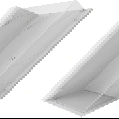 Mexen Lunar-B L dušo kabina, varstoma kairė, 95 x 90 cm, permatoma, šlifuotas nikelis- 832L-095-090-97-00-L