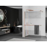 Mexen Kioto+ dušo pertvara su lentyna Walk-in 80 x 200 cm, skaidri/ matinė, rožinis auksas - 800-080-121-60-35