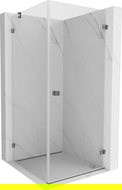 Mexen Lunar-B dešiniųjų durų dušo kabina 90 x 90 cm, permatoma, ginklinis metalas - 832-090-090-95-00-P
