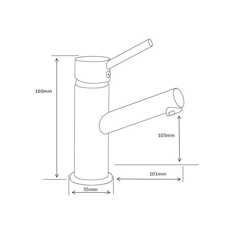 Mexen Eri praustuvas maišytuvas, chromas - 74200-00