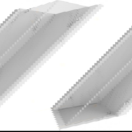 Mexen Lunar-B dušo kabina dešinė pusė 90 x 90 cm, skaidri, šlifuotas nikelis - 832-090-090-97-00-P