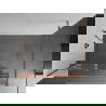 Mexen Kioto+ dušo sienelė su lentyna ir bėgeliu 110 x 200 cm, Veidrodis 8 mm, Rožinio aukso - 800-110-121-60-50