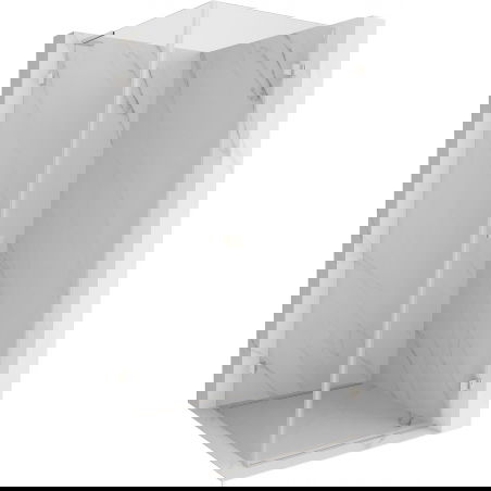 Mexen Lunar-B L dešinė pakreipiama dušo kabina 90 x 90 cm, skaidri, šlifuotas nikelis - 832L-090-090-97-00-P