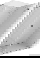 Mexen Lunar-B L dešinė vyrtoma dušo kabina 90 x 80 cm, skaidri, ginkluotas metalas - 832L-090-080-95-00-P