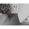 Mexen Kioto+ dušo siena su lentyna Walk-in 80 x 200 cm, baltas raštas, rožinis auksas - 800-080-121-60-85
