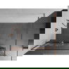 Mexen Kioto+ dušo sienelė su lentyna ir bėgeliu 120 x 200 cm, Skaidrus/Baltas raštas 8 mm, Rožinio aukso - 800-120-121-60-85