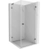 Mexen Lunar-B L dešinės pusės prabangus dušo kabinas 80 x 80 cm, skaidrus, šlifuotas pilkas - 832L-080-080-66-00-P