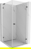 Mexen Lunar-B L dešinės pusės prabangus dušo kabinas 80 x 80 cm, skaidrus, šlifuotas pilkas - 832L-080-080-66-00-P