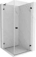 Mexen Lunar-B L dešinysis dušo kabinos durys 70 x 70 cm, skaidrios, juodos - 832L-070-070-70-00-P
