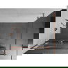 Mexen Kioto+ dušo sienelė su lentyna ir bėgeliu 120 x 200 cm, Skaidrus/Baltas raštas 8 mm, Rožinio aukso - 800-120-121-60-97