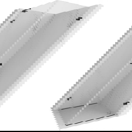 Mexen Lunar-B L dešinė atveriama dušo kabina 80 x 80 cm, skaidri, juoda - 832L-080-080-70-00-P