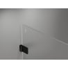 Mexen Lunar-B L dešinė įeinama dušo kabina 80 x 80 cm, skaidri, juoda - 832L-080-080-70-00-P