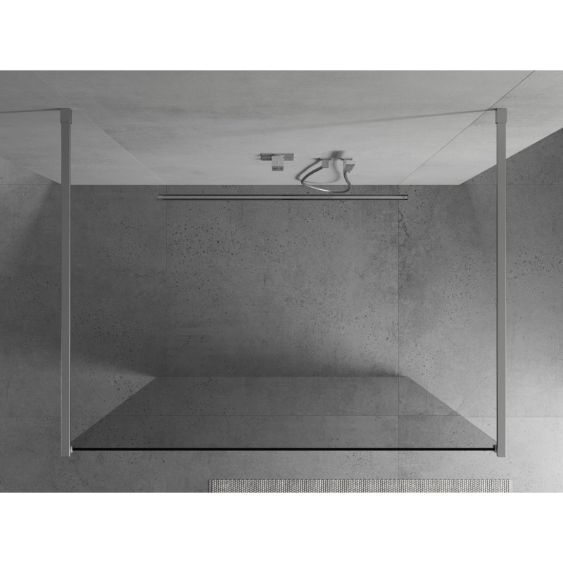 Mexen Kioto laisvai stovinti dušo siena 160 x 200 cm, skaidrus 8 mm, chromas - 800-160-002-01-00