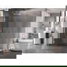Mexen Lunar sienelė Walk-in kairė 140 x 200 cm, permatoma 8 mm, balta - 830-140-000-20-00-L