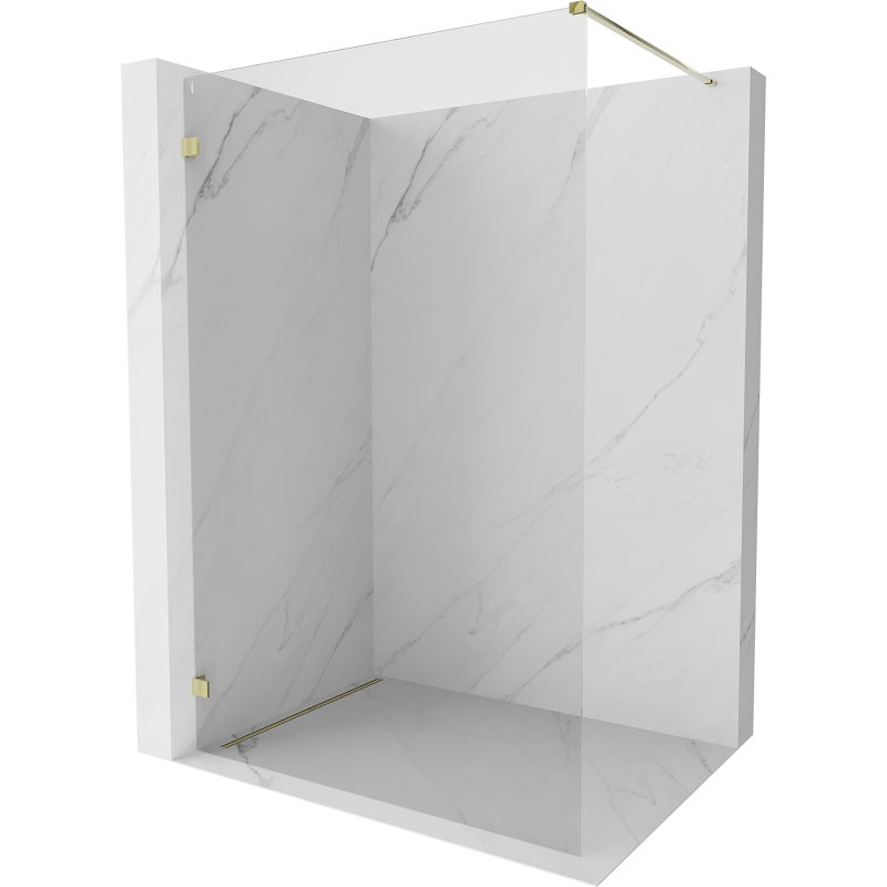 Mexen Lunar dušo sienelė Walk-in kairė 80 x 200 cm, permatoma 8 mm, auksinė - 830-080-000-50-00-L