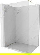 Mexen Lunar dušo sienelė Walk-in kairė 100 x 200 cm, skaidri 8 mm, auksinė - 830-100-000-50-00-L