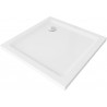 Mexen Flat kvadratinė dušo padėklas slim 70 x 70 cm, baltas, chrom sifonas - 40107070