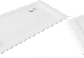 Mexen Flat kvadratinis slim tipo dušo padėklas 70 x 70 cm, Balta, sifonas  Chromo - 40107070