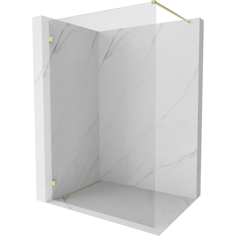 Mexen Lunar dušo sienelė Walk-in kairė 70 x 200 cm, permatoma 8 mm, auksinė šlifuota - 830-070-000-55-00-L