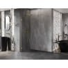 Mexen Lunar dušo siena Walk-in kairė 130 x 200 cm, skaidri 8 mm, auksinė šlifuota - 830-130-000-55-00-L