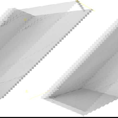 Mexen Lunar dušo siena Walk-in kairė 140 x 200 cm, skaidri 8 mm, auksinis šlifuotas - 830-140-000-55-00-L