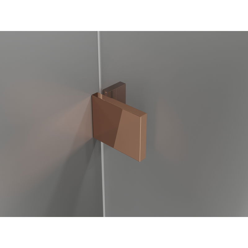 Mexen Lunar dušo siena Walk-in kairė 80 x 200 cm, permatoma 8 mm, rožinis auksas - 830-080-000-60-00-L