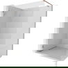 Mexen Lunar dušo pertvara Walk-in kairė 100 x 200 cm, skaidrus 8 mm, rožinis auksas - 830-100-000-60-00-L
