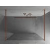Mexen Kioto laisvai stovinti dušo siena 150 x 200 cm, skaidri 8 mm, rožinis auksas - 800-150-002-60-00