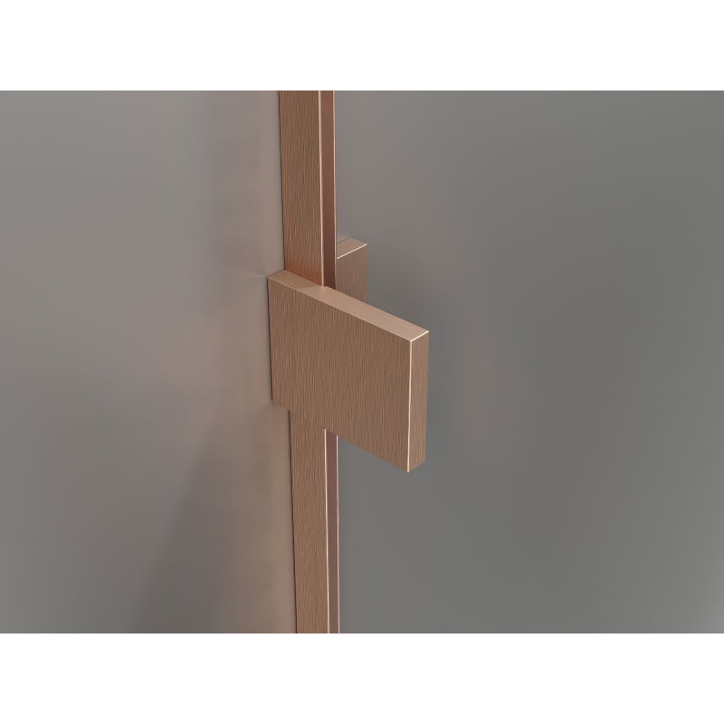 Mexen Lunar dušo siena Walk-in kairė 100 x 200 cm, skaidri 8 mm, šlifuotas varis - 830-100-000-65-00-L