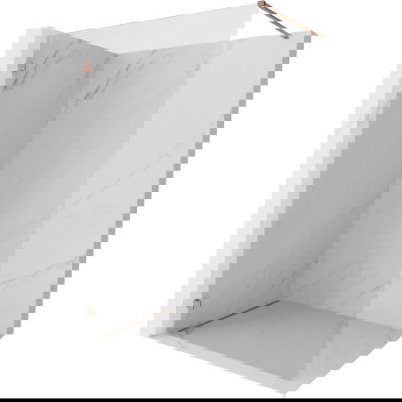 Mexen Lunar dušo sienelė Walk-in kairė 120 x 200 cm, skaidri 8 mm, šlifuotas varis - 830-120-000-65-00-L